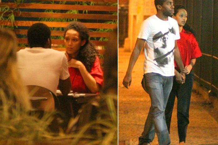 Taís Araújo e Lázaro Ramos jantam juntos no Leblon