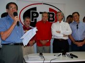 Coletiva aconteceu na sede do PTB 