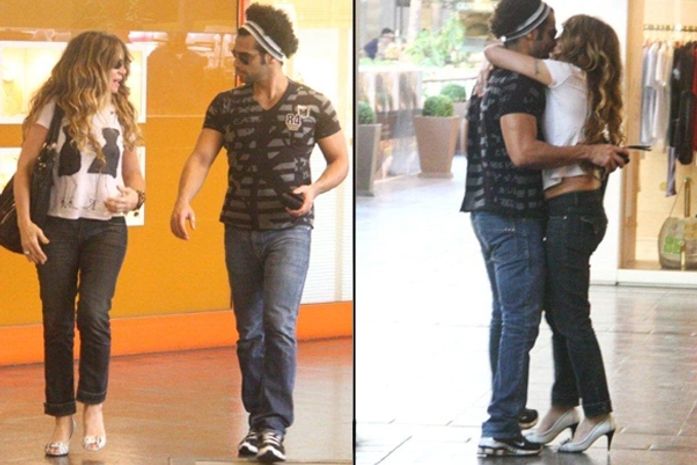 Em setembro deste ano, Elba e Cezinha trocaram beijos em um shopping do Rio