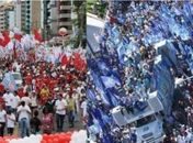 Vídeos com as caminhadas dos candidatos ao governo pela orla de Maceió