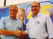 Vilela e Alckmin: promessas de parcerias entre os estados