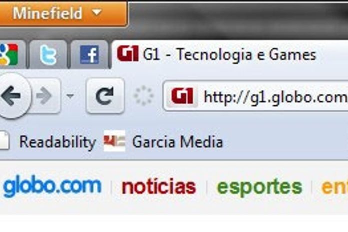 Nova interface e navegação acelerada são}
promessas do Firefox 4. 