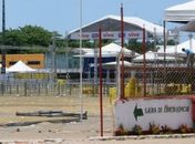 Campo dp CRB após o show 