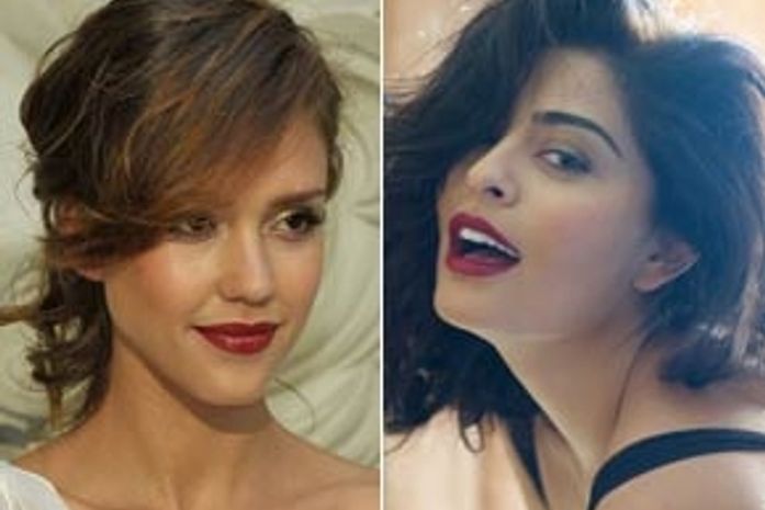 Jessica Alba e Juliana Paes: lindas de batom vermelho