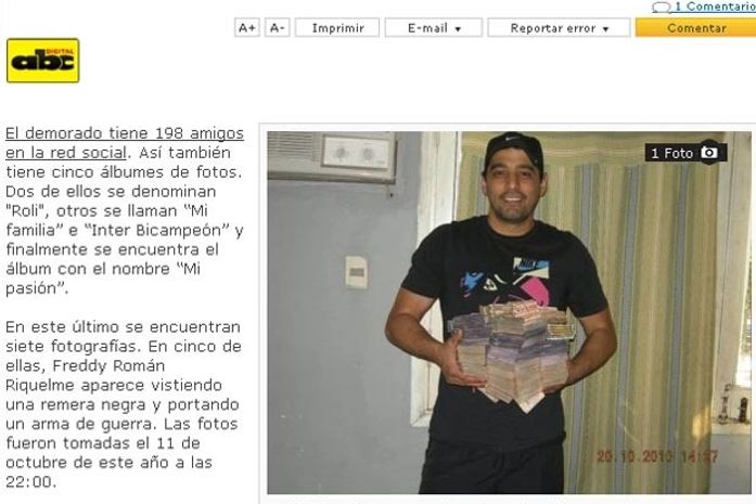 Irmão de Larissa Riquelme é preso sob acusação de assalto a banco