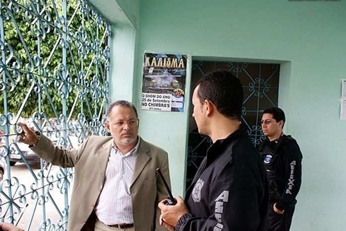 Promotor Tácito Yuri durante Operação da Polícia Civil