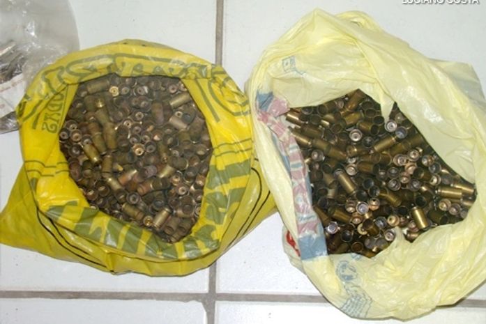 Munições apreendidas na casa de Paulo Eugênio