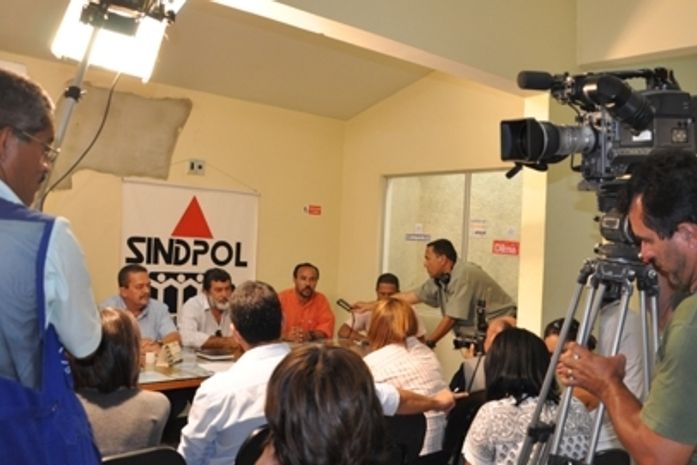 Coletiva aconteceu na sede do Sindpol