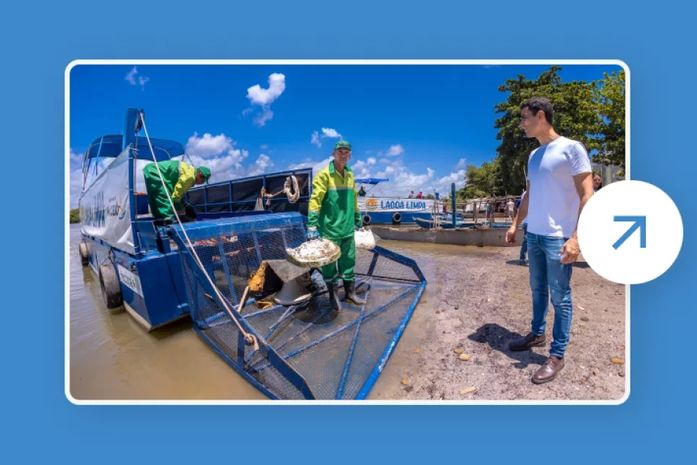 Em nove meses de funcionamento, embarcações recolheram 555,95 toneladas de lixo.
