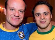 Barrichello, Massa e Zidane assistem ao jogo da Seleção Brasileira no Qatar