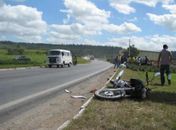 Motoqueiro morreu no local do acidente