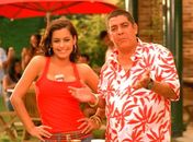 Larissa Riquelme estrela comercial com Zeca Pagodinho