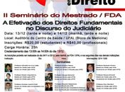 II Seminário do Mestrado em Direito da FDA/UFAL