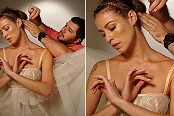 Luana Piovani quebra o pé durante apresentação