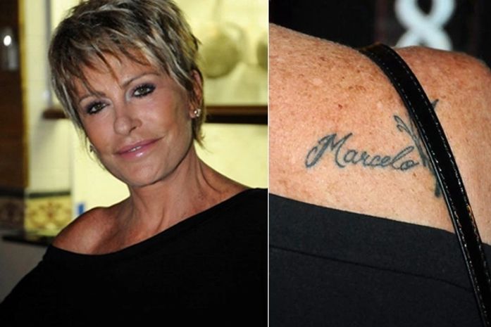 Ana Maria deixa tatuagem em homenagem ao marido à mostra