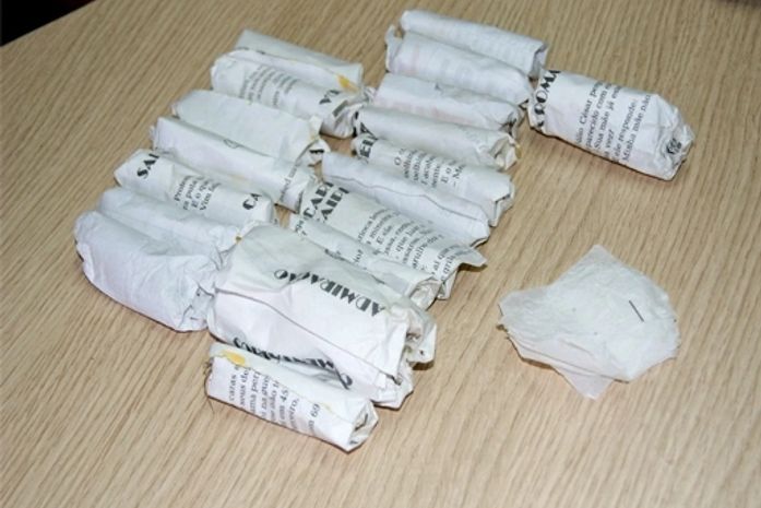 18 bombas de maconha apreendidas 