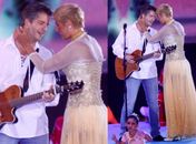 Em gravação, Xuxa mostra intimidade com Victor, da dupla Victor e Leo