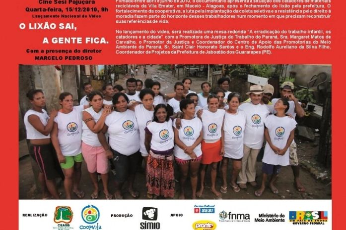 Vídeo "O lixão sai, a gente fica" será lançado no próximo dia 15