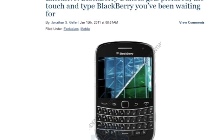 Foto de novo BlackBerry cai na internet