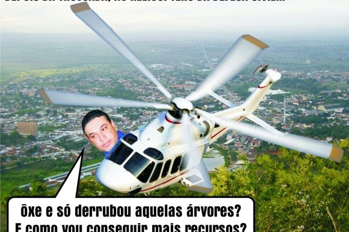 James Ribeiro passeando de Helicoptero