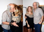Cissa ganha beijo de Erasmo Carlos em lançamento de livro