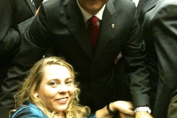 Mauricio Quintella e Rosinha da Adefal "fazem as pazes" durante posse