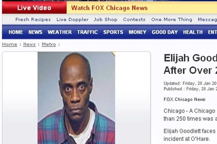 Aos 53 anos, americano foi preso mais de 250 vezes