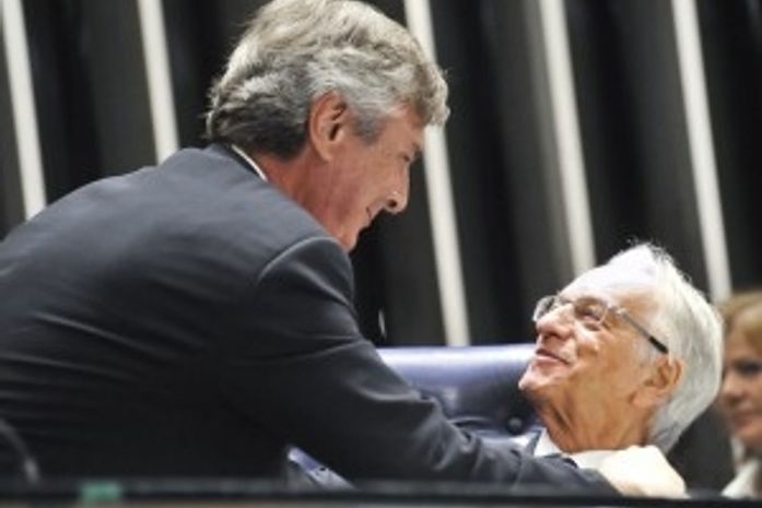 O reencontro de Fernando Collor e Itamar Franco no Senado