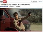 Cena da morte do personagem de Justin Bieber
em vídeo no YouTube 