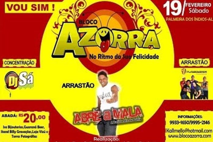 Hoje tem “Abre a mala” e “Playboyzada” no Bloco A Zorra abrindo o pré carnaval de Palmeira
