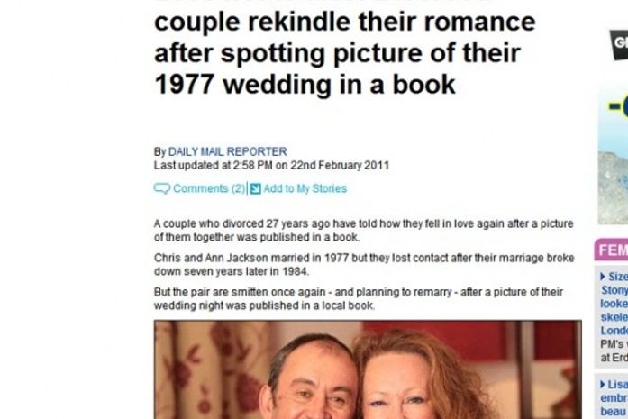 Casal reata 27 anos depois de divórcio após foto ser publicada