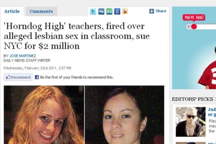 Demitidas por sexo em sala em NY, professoras pedem US$ 2 milhões