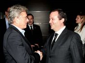 O governador Totonio Vilela foi recepcionado pelo presidente da Prébuild, João Leão