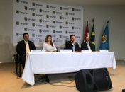 Delegado Antônio Lima, procuradora Renata Ribeiro, superintendente da PF Bernardo Gonçalves e delegado Daniel Silvestre