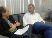 Paulão com o superintendente da Caixa/AL, Kleber Jurema da Rocha