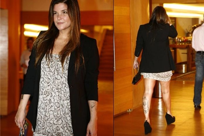 Cristiana Oliveira aparece com o corpo tatuado em pré-estreia