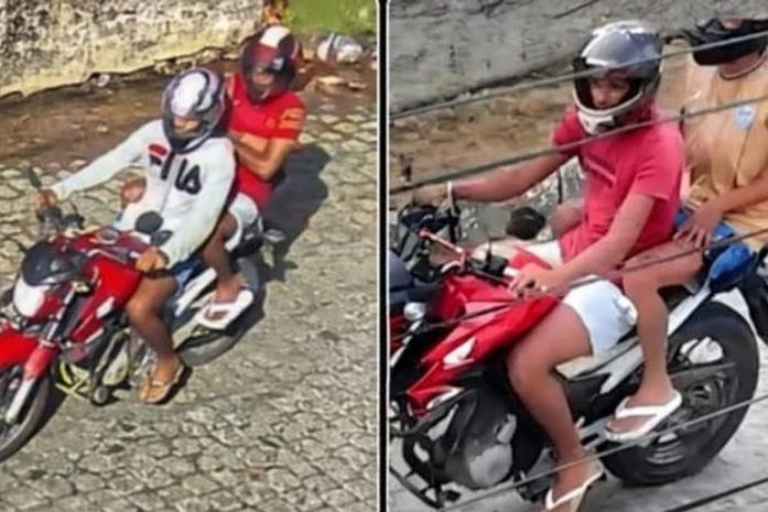 Policia Militar divulga imagens de dupla suspeita de assaltos em Rio Largo