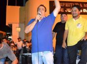 André Palmeira, na campanha passada, quando se elegeu vice-prefeito de Jequiá