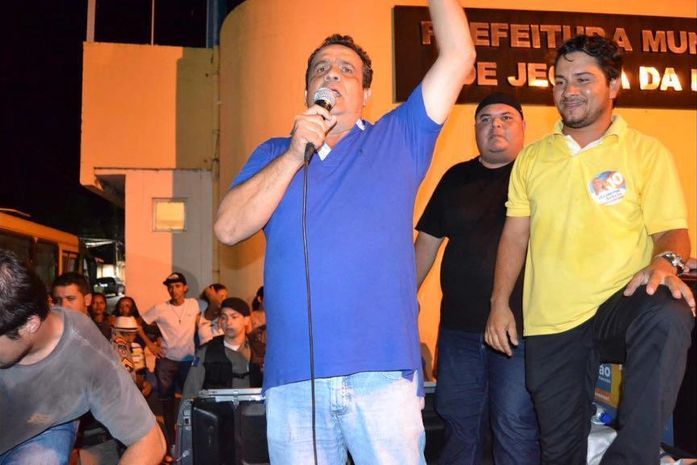 André Palmeira, na campanha passada, quando se elegeu vice-prefeito de Jequiá