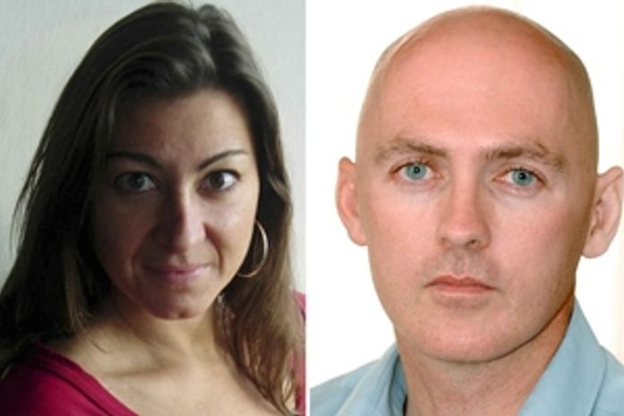 Fotos dos quatro jornalistas desaparecidos: Tyler Hicks, Lynsey Addario, Stephen Farrell e Anthony Shadid.