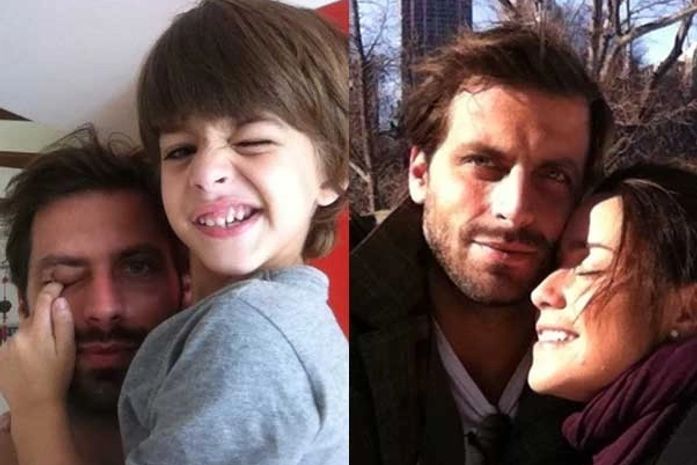 Henri Castelli posta fotos da namorada e do filho no Twitter. Confira