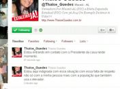 Deputada Thaise Guedes usa a rede social twitter para mostrar sua indignação.