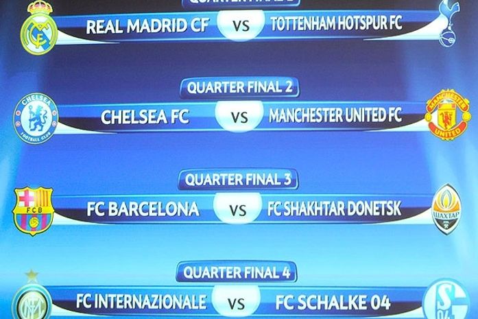 Sorteio define Chelsea x Manchester e pode ter Real x Barça na semifinal