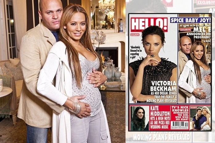 Ex-Spice Girl Mel B mostra a barriga de grávida à revista