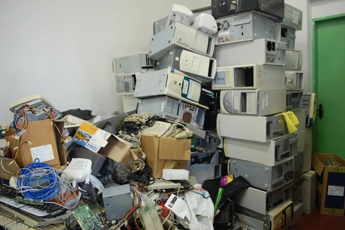 Computadores doados para o projeto E-tralha