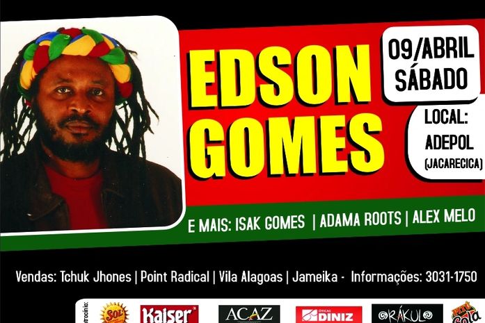 Edson Gomes faz show em Maceió no próximo sábado