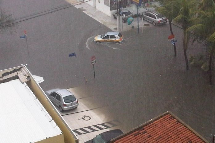 Praça do Skate alagada, no último sábado