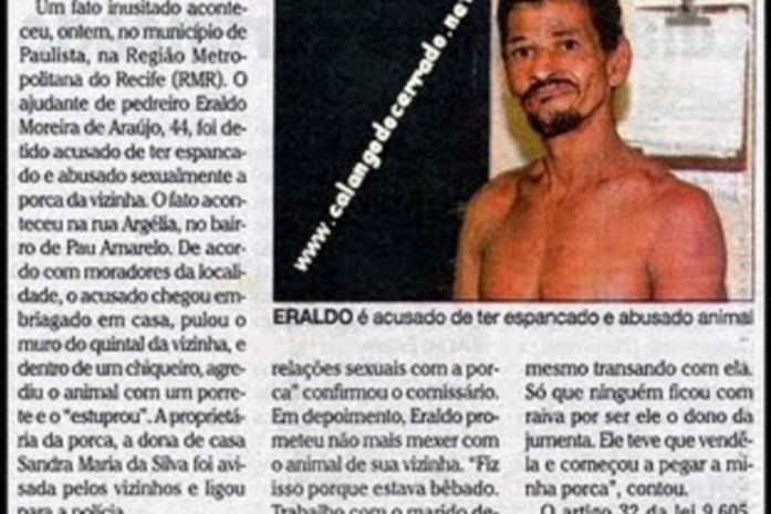 Homem é detido após praticar sexo com uma porca???