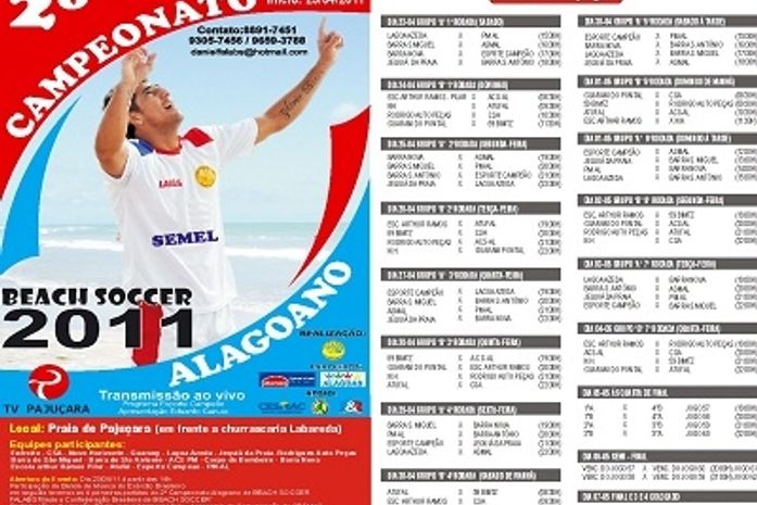 CSA disputa campeonato alagoano de beach soccer