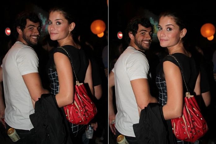 Alinne Moraes e Felipe Simão vão a show no Rio